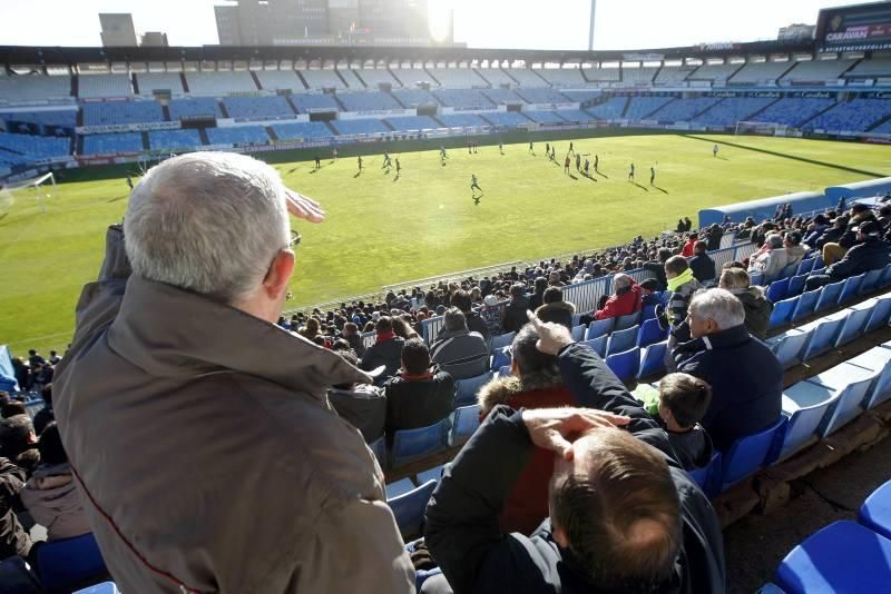 Entrenamiento puerta abierta en La Romareda