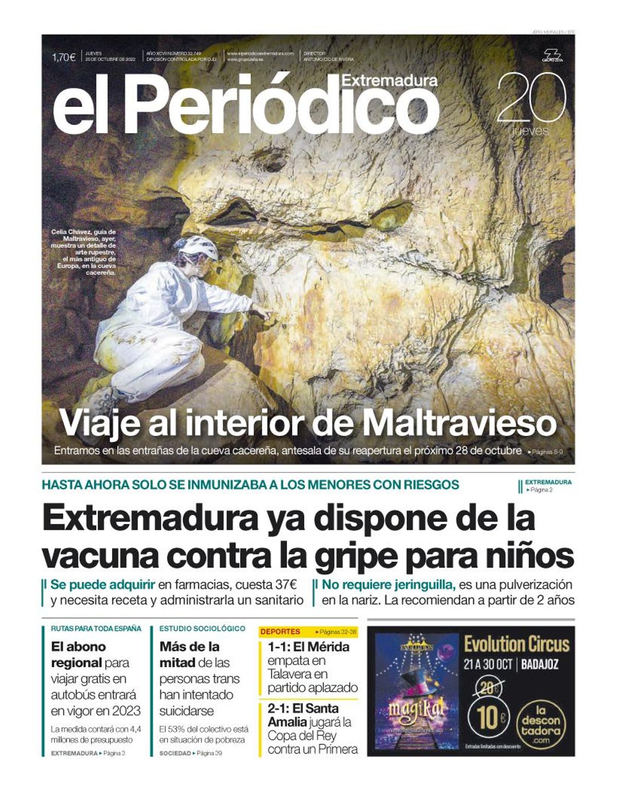 Consulta la portada correspondiente al día 20 de octubre de 2022
