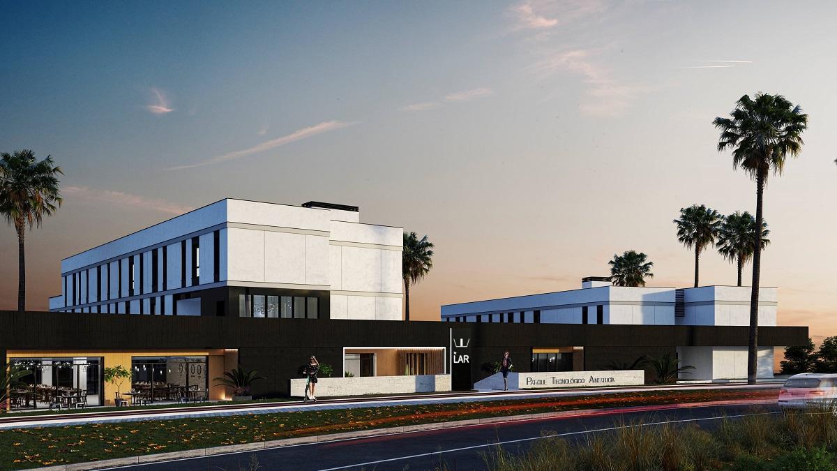 El proyecto de edificio de alojamiento flexible que el grupo Lar ha desarrollado en el Parque Tecnológico de Andalucía (PTA) en Málaga.