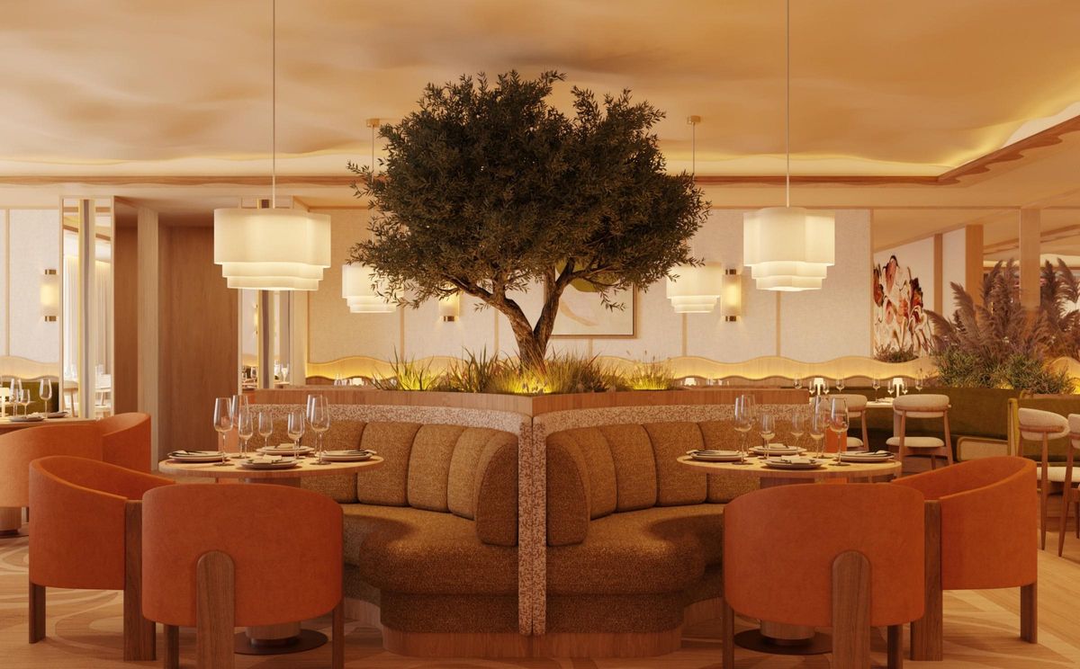 Render del restaurante mediterráneo Albarada.