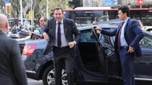 El ministro de Transportes, Óscar Puente, este viernes, en Barcelona