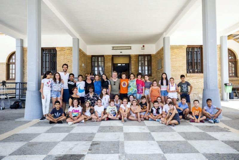 Rodaje de la película "Uno para todos" en Caspe