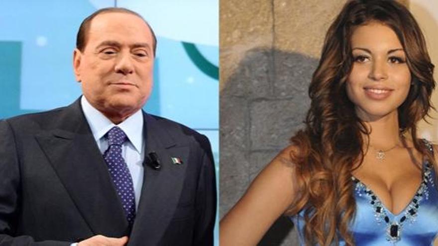 Silvio Berlusconi y  Karima El Marough