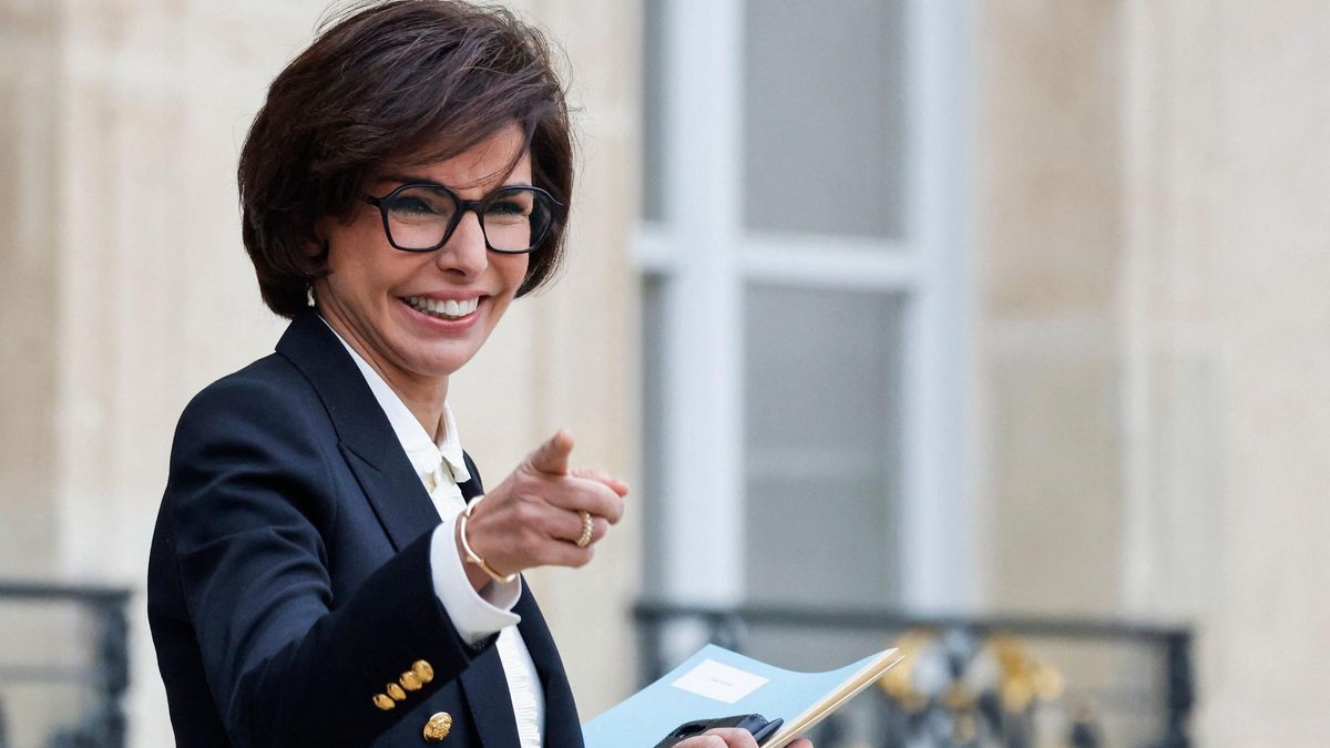 Rachida Dati tras una reunión ministerial en París.