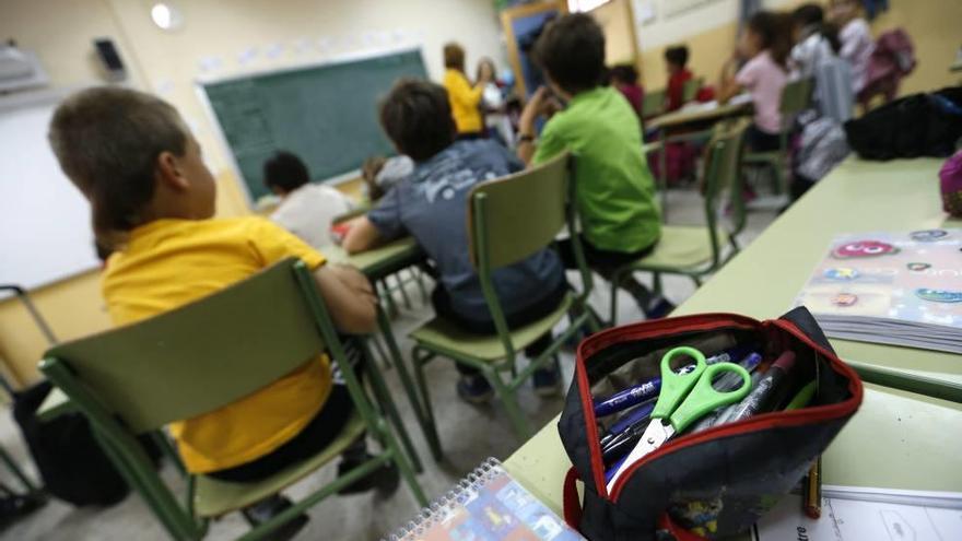 Estudiantes de un colegio de Primaria durante una clase.