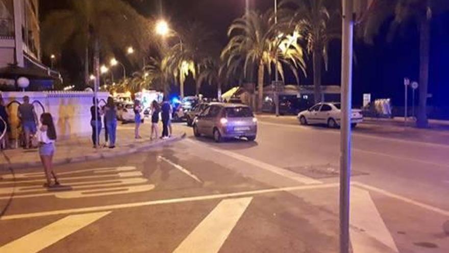 La zona del accidente, tras el atropello el domingo.