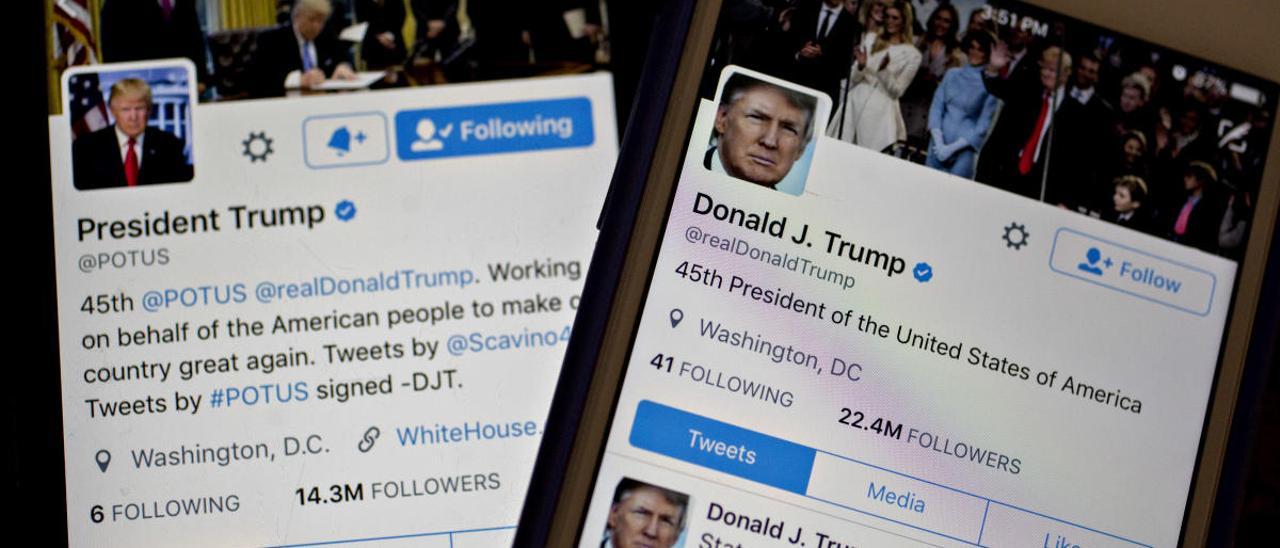 Las cuentas de Twitter de Donald Trump