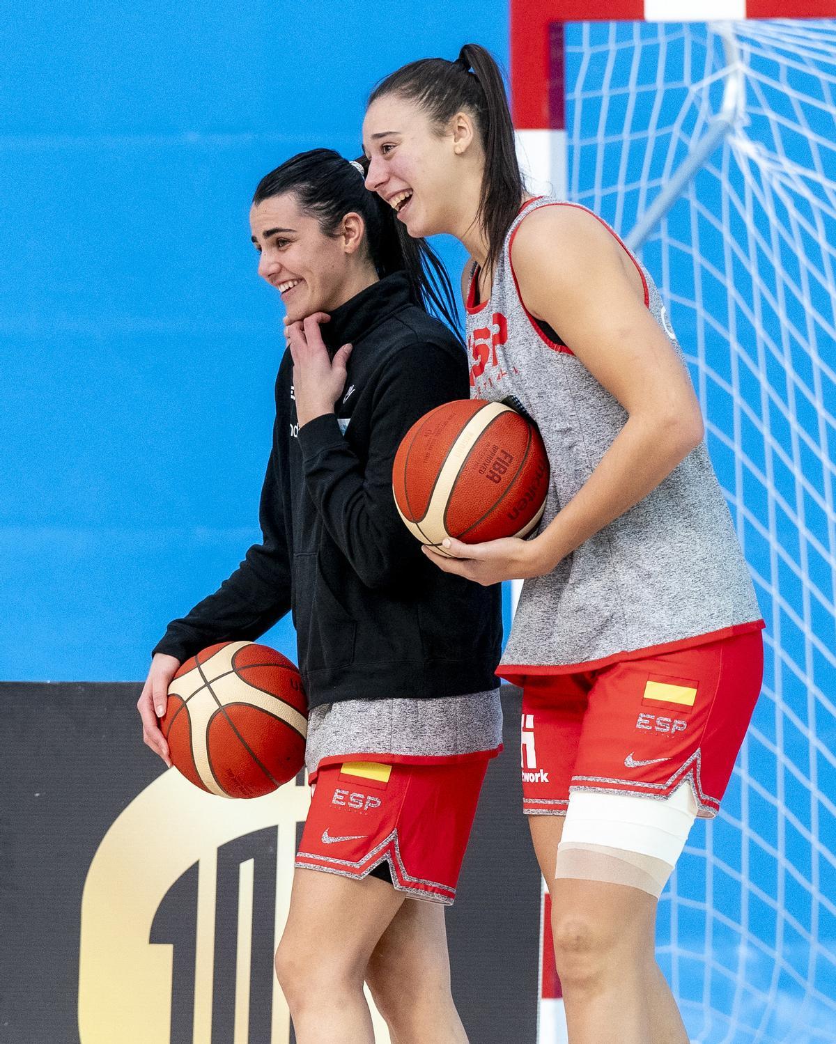 Carrera y Romero en el entrenamiento de la Selección