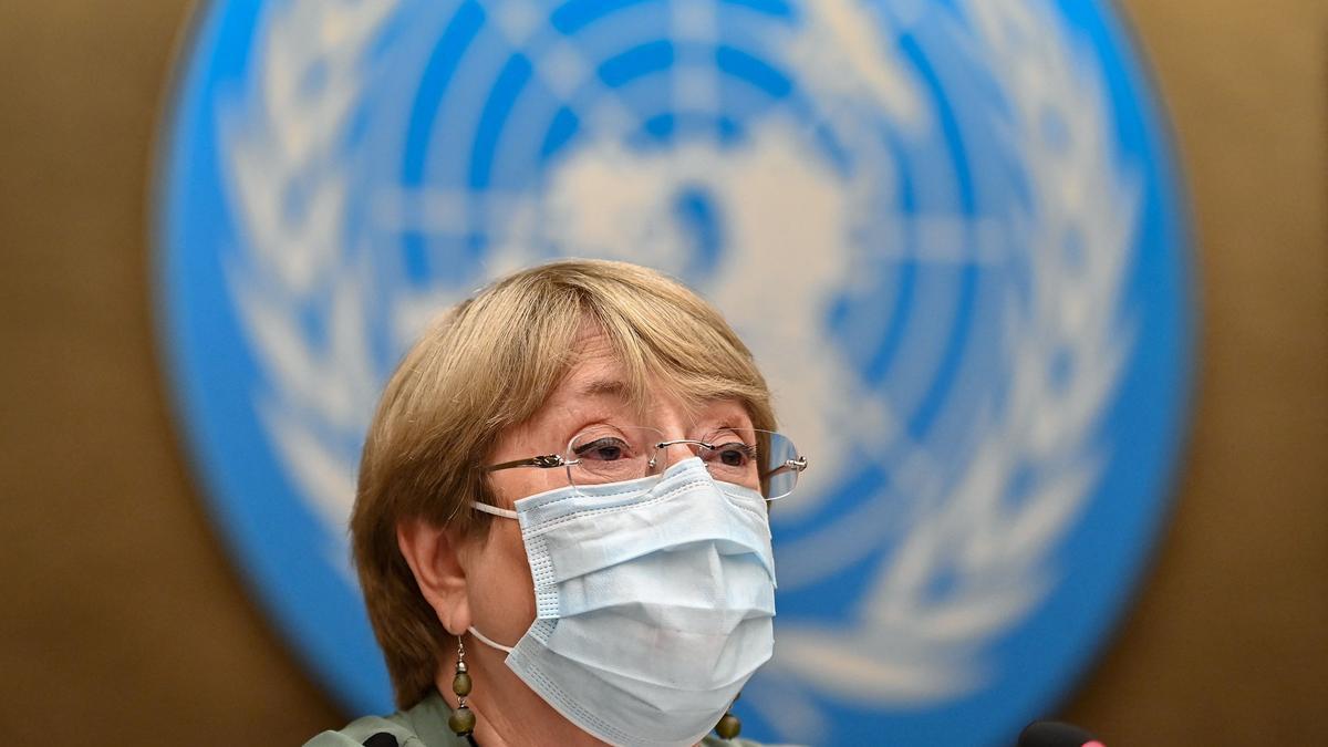 Michelle Bachelet durante el Consejo de los Derechos Humanos de la ONU.