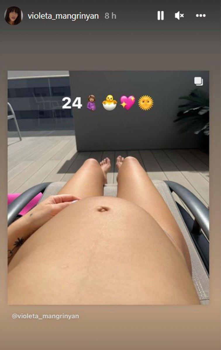 Violeta Mangrinan ya está de 24 semanas