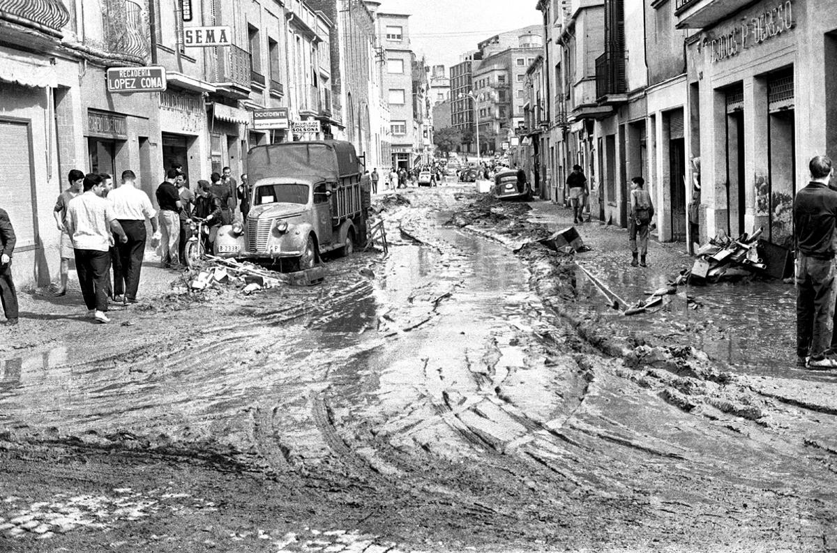 Así quedó la calle Gutemberg de Terrassa.