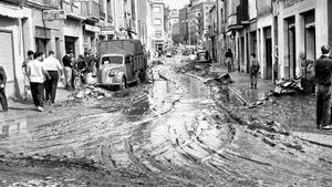 Así quedó la calle Gutemberg de Terrassa.