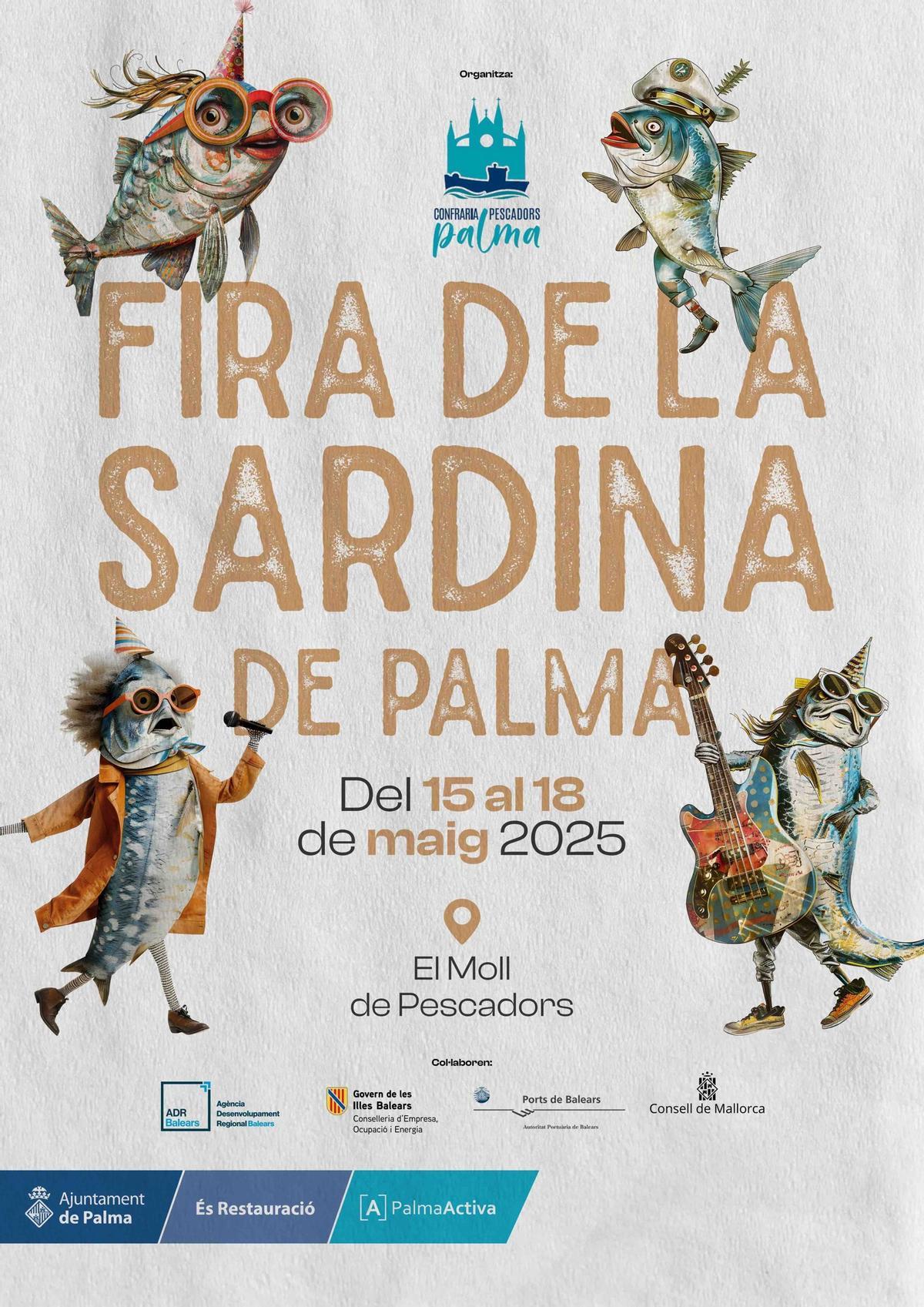 Cartel de la primera edición de la Feria de la Sardina de Palma