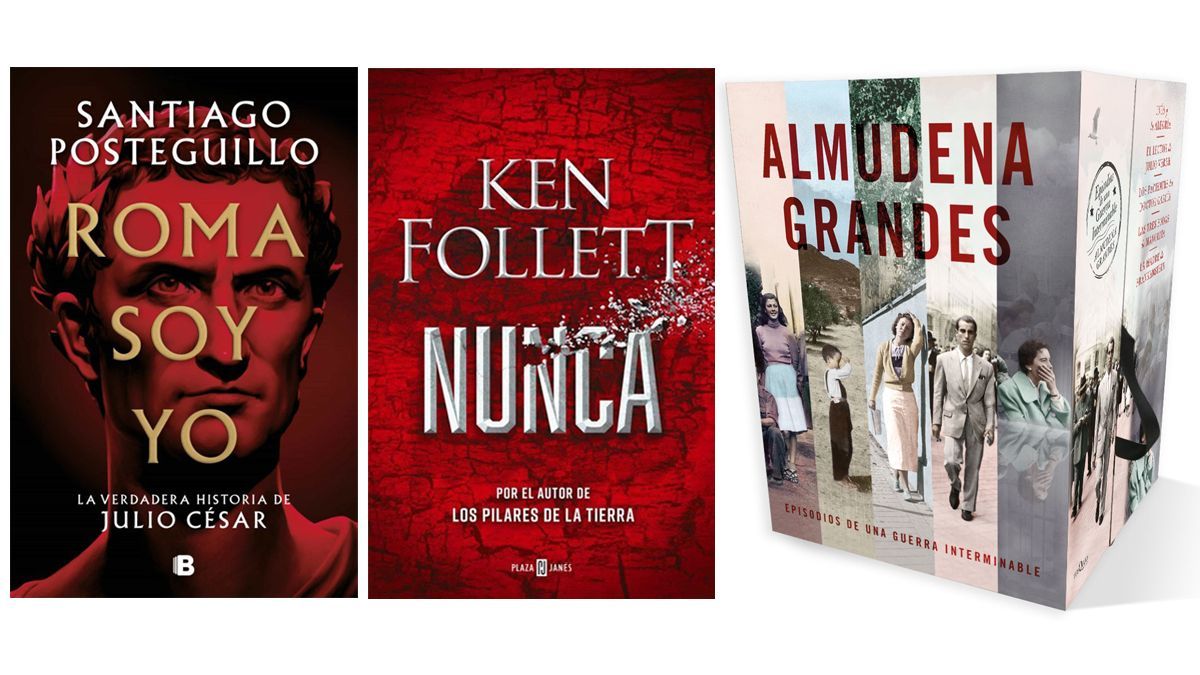 Portadas 'best-seller' y novela histórica Sant Jordi.