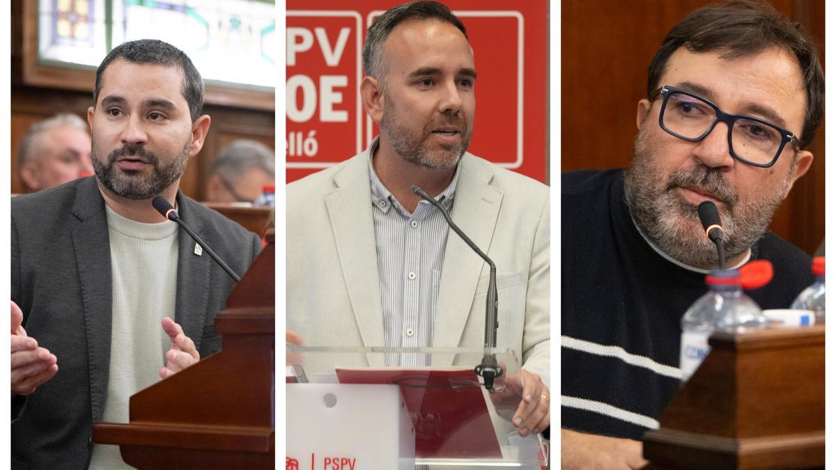 Samuel Falomir, Rafa Simó y David Guardiola.