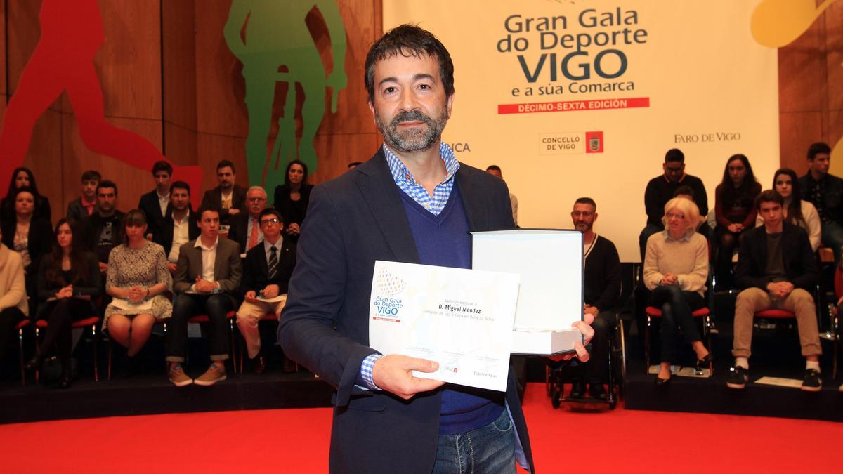 Dario Méndez, en una de las ediciones de la Gran Gala do Deporte de Vigo e a súa Comarca.