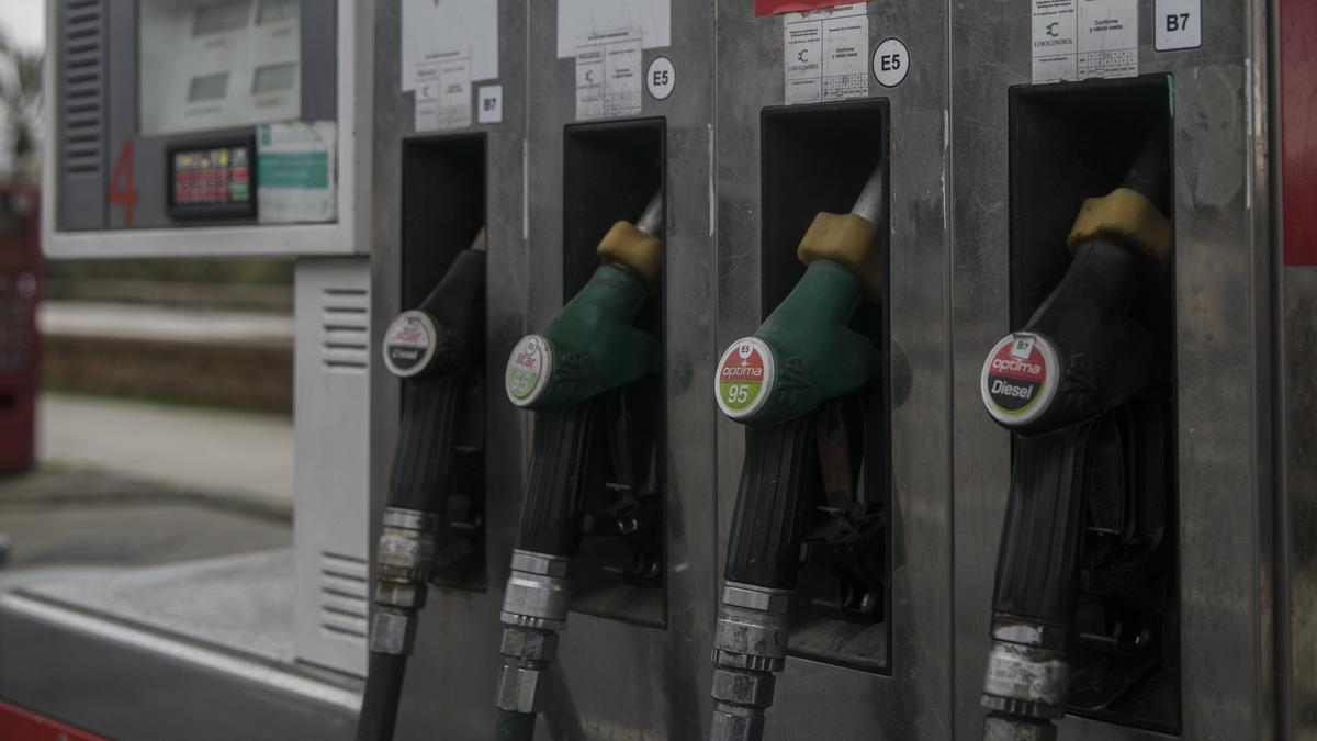 Surtidores de una gasolinera.