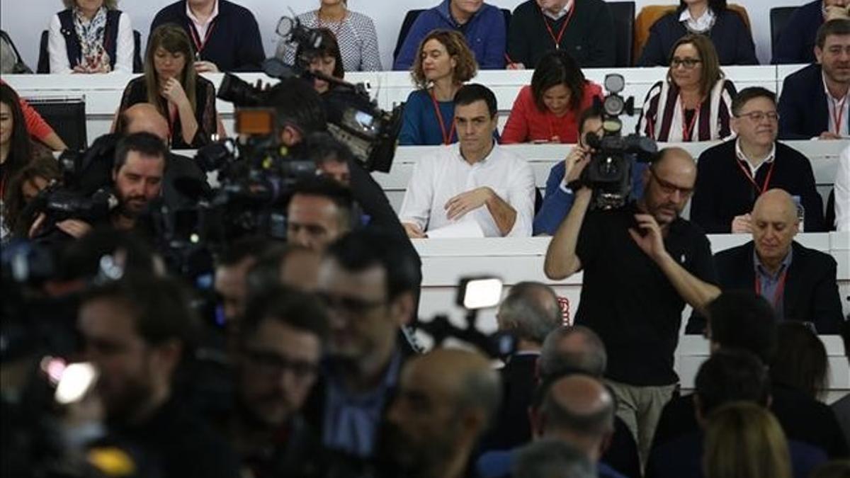 Pedro Sánchez, en la reunión del comité federal del PSOE del pasado sábado.