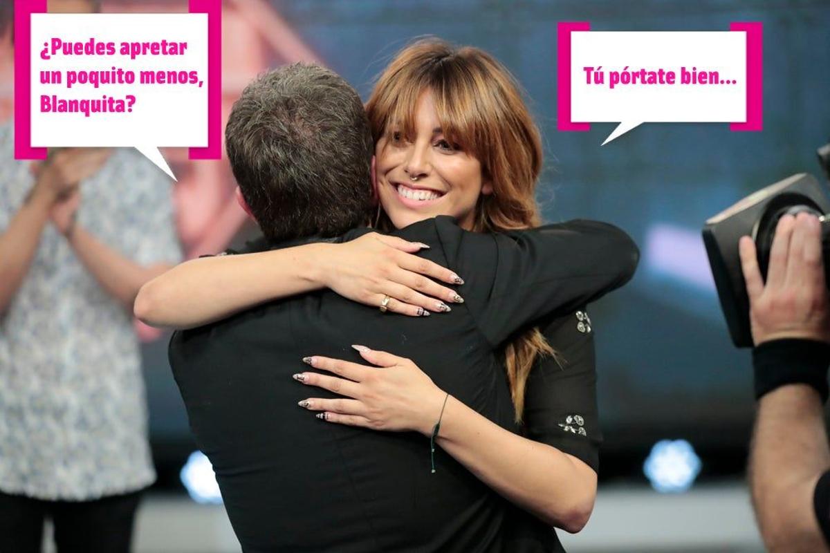 Blanca Suarez abraza a Pablo Motos con sus uñas en 'El Hormiguero'