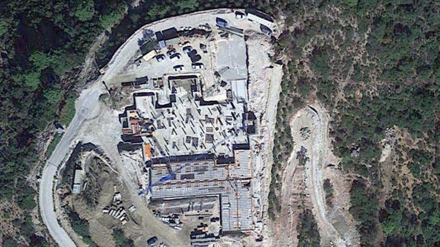 Imagen aérea de la colina en la que, según los rumores, el presidente ruso se construye un palacete de lujo.