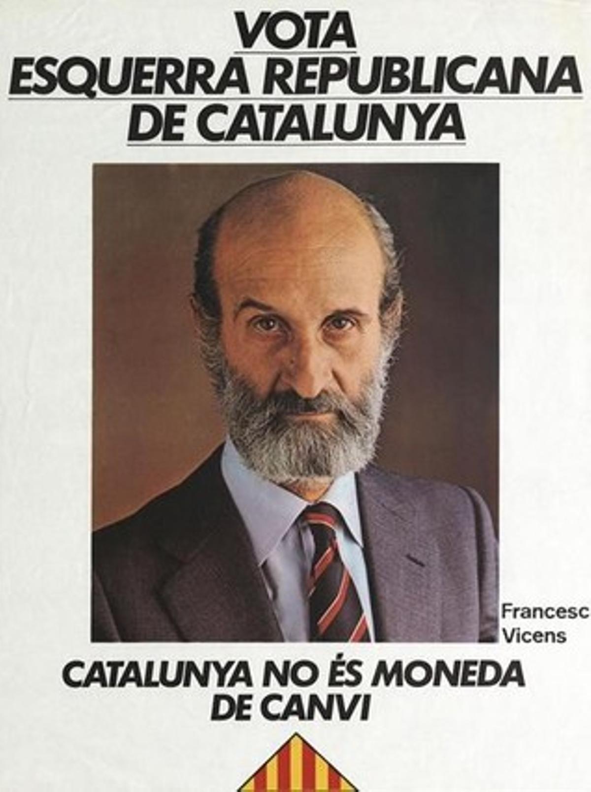 Cartell d’ERC per a les eleccions generals del 1982.