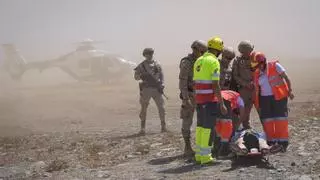 Simulacro de accidente aéreo en el municipio de Mogán