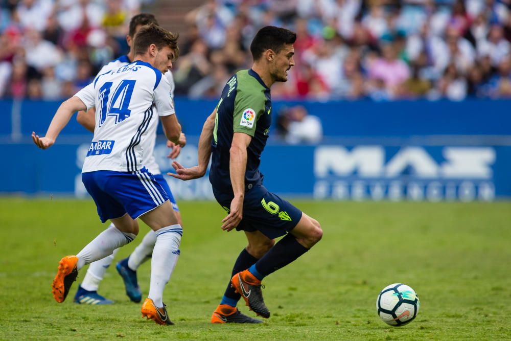 El partido entre el Zaragoza y el Sporting, en imágenes