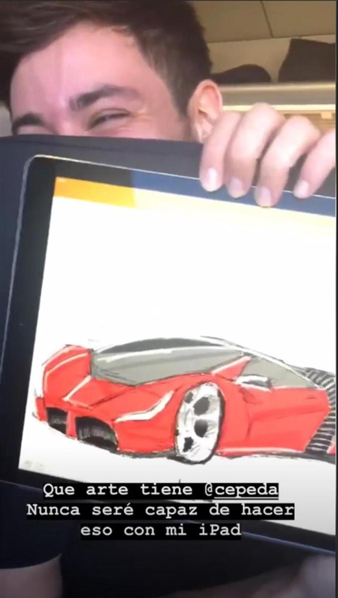 Dibujo de Cepeda en un iPad