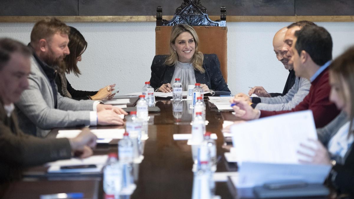 La presidenta de la Diputación, Marta Barrachina, junto a los diputados provinciales en la Junta de Gobierno.