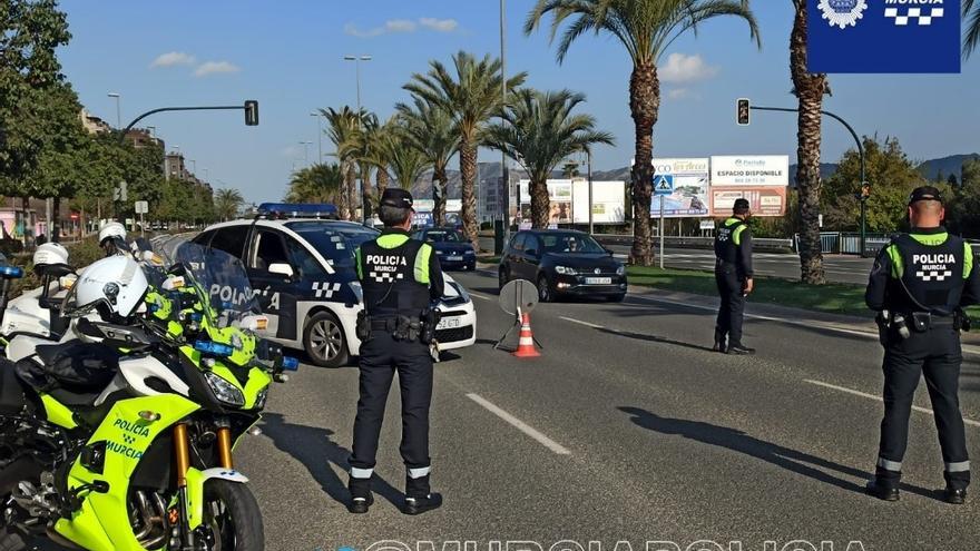 Un control de la Policía de Murcia