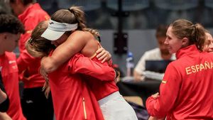 Las jugadoras españolas celebran una victoria