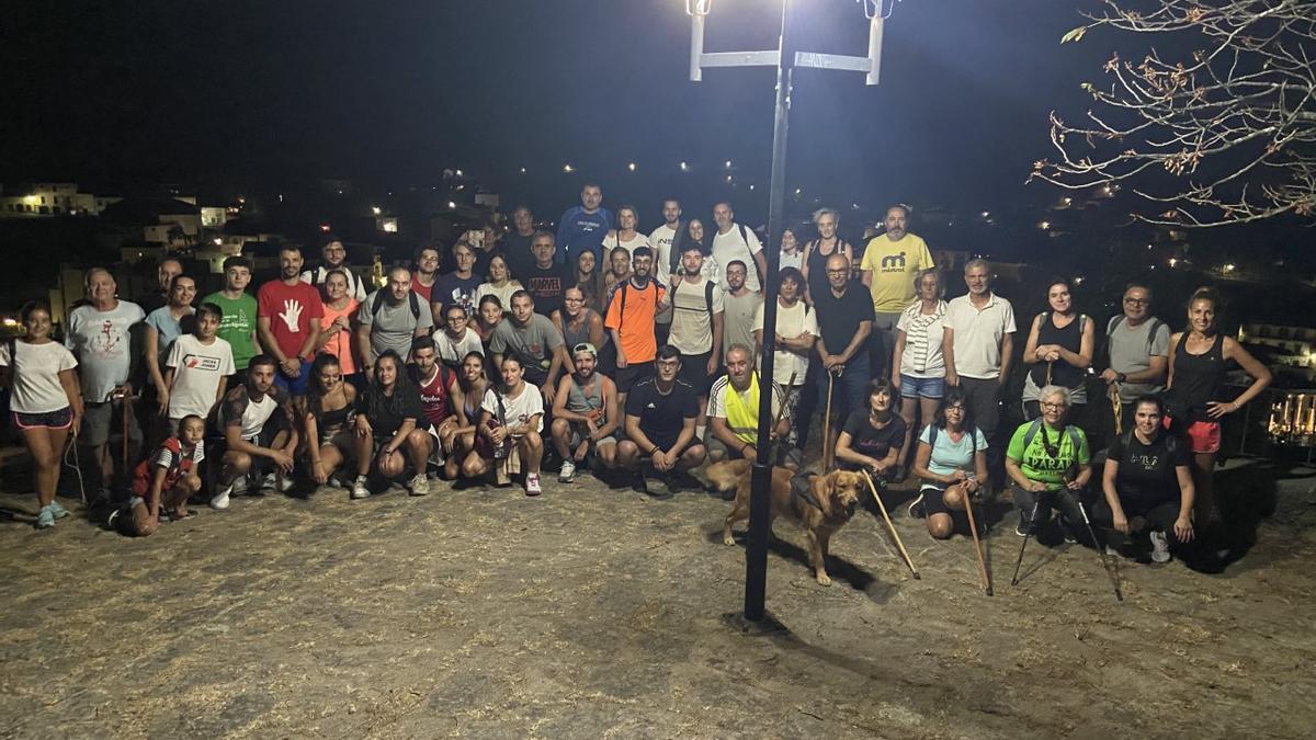 Ruta nocturna realizada en Baños de Montemayor este verano.