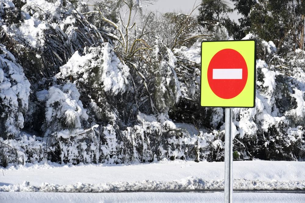 La nieve llega a la montaña de A Coruña