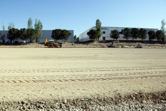 Obres del nou pulmó verd d'Igualada