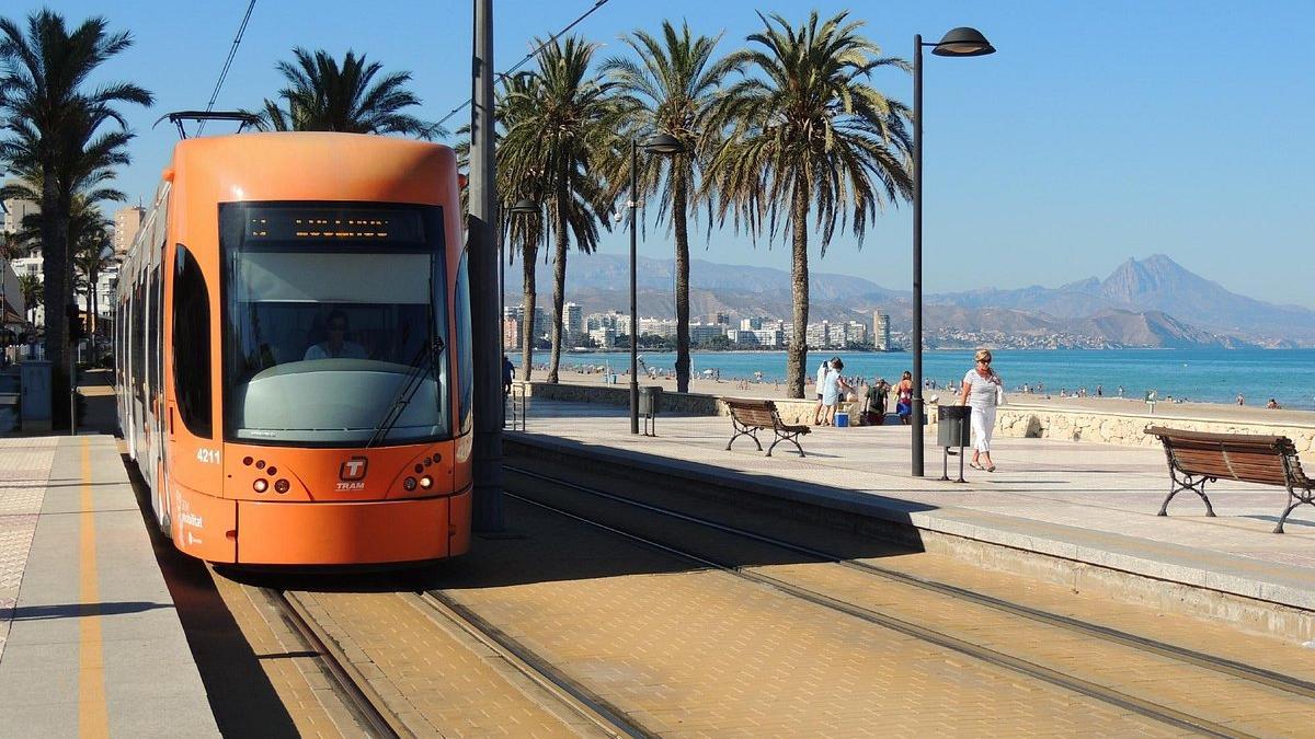 Un tranvía conectará Dénia con Gandia. En la imagen, el TRAM de Alicante.