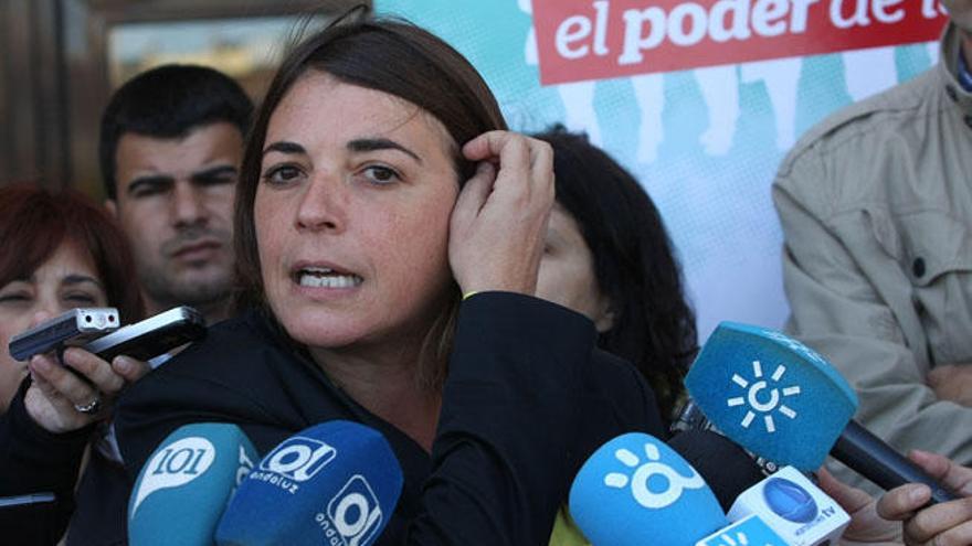 La consejera Elena Cortés visitó ayer Málaga para hacer campaña electoral.