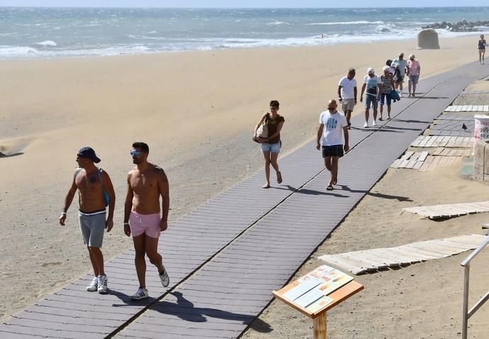 10/11/2019 MASPALOMAS. SAN BARTOLOME DE TIRAJANA. Ambiente en la playa de Maspalomas y Charca. Fotógrafa: YAIZA SOCORRO.  | 11/11/2019 | Fotógrafo: Yaiza Socorro