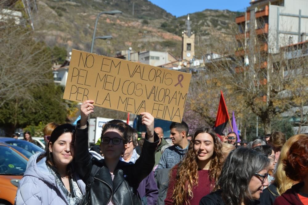 Manifestació del 8-M a Berga