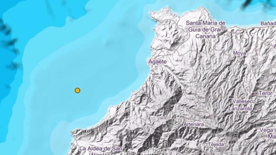 Un terremoto de 2,8 sacude el noroeste de Gran Canaria