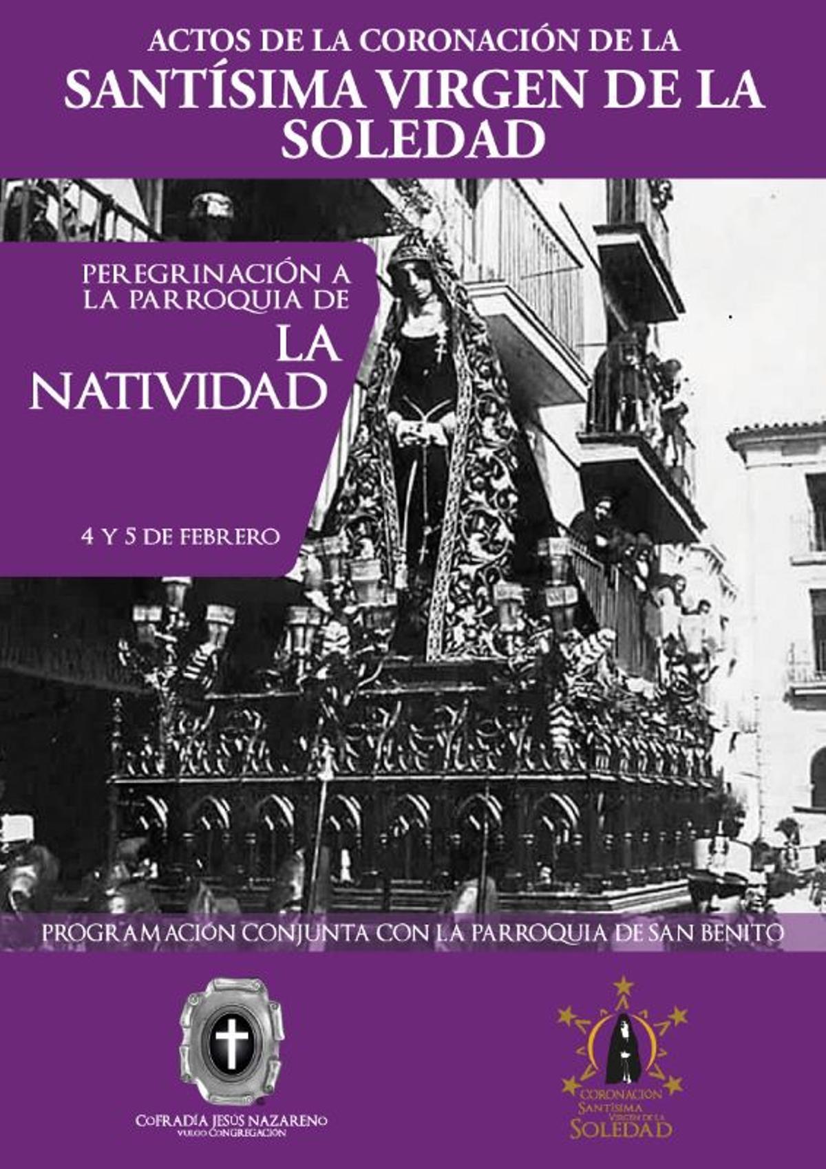 Cartel anunciador de la peregrinación de La Soledad a La Natividad.