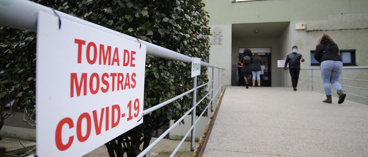 Cribado en el centro de salud de Vila de Cruces en febrero.