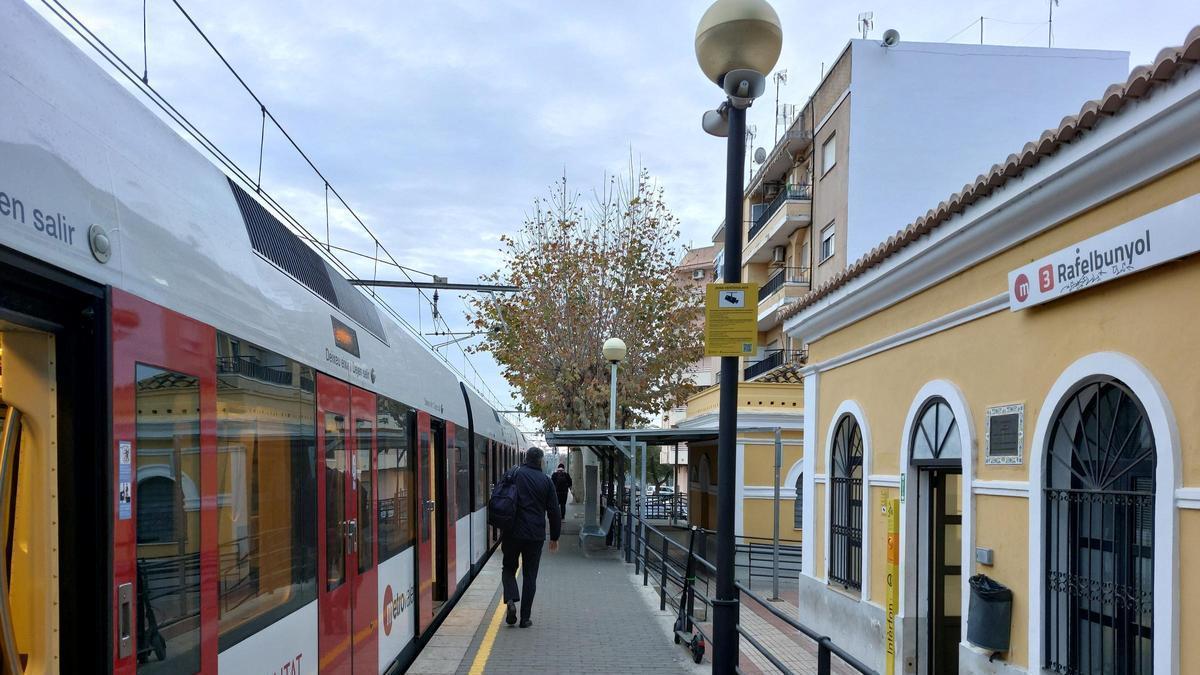 La estación de metro de Rafelbunyol.