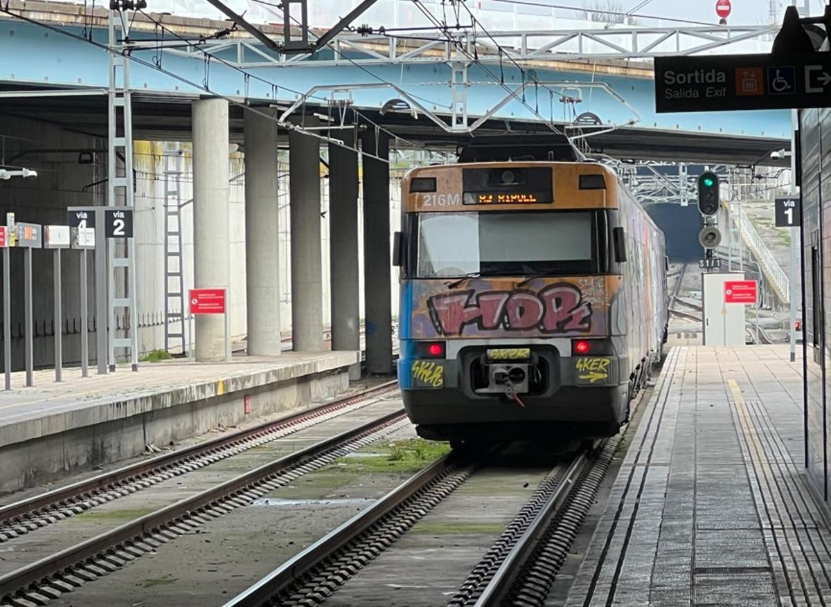 Un comboi de l'R3 cap a Puigcerdà