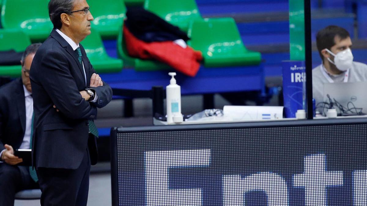 Luis Casimiro, durante el encuentro en el Coliseum de Burgos.