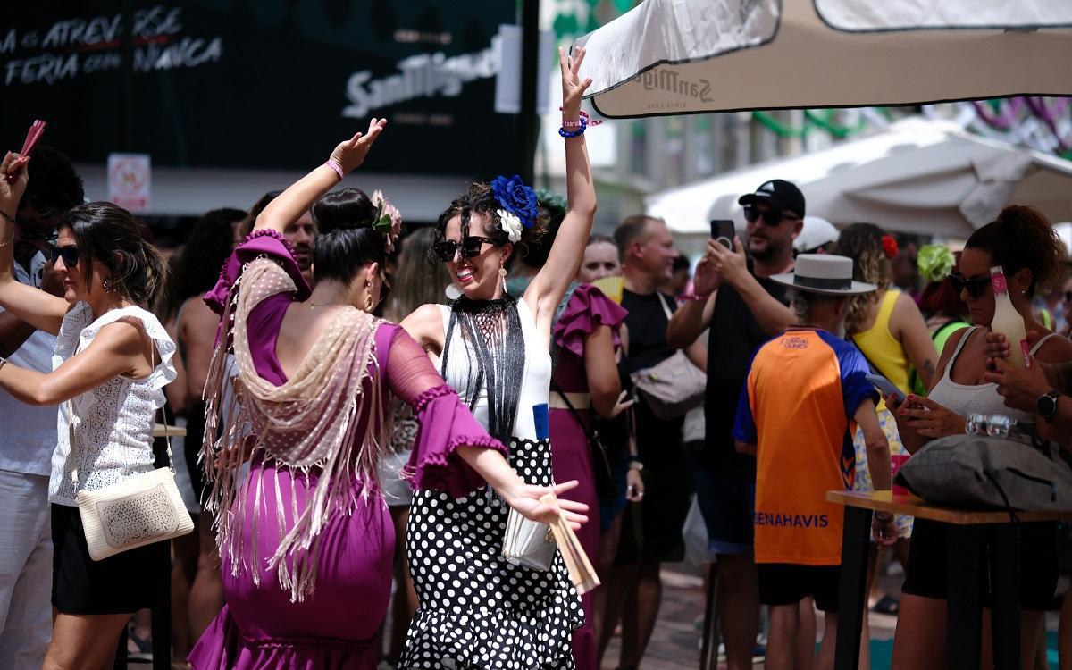 Una foto de ambiente en las calles del Centro durante la Feria de Málaga.