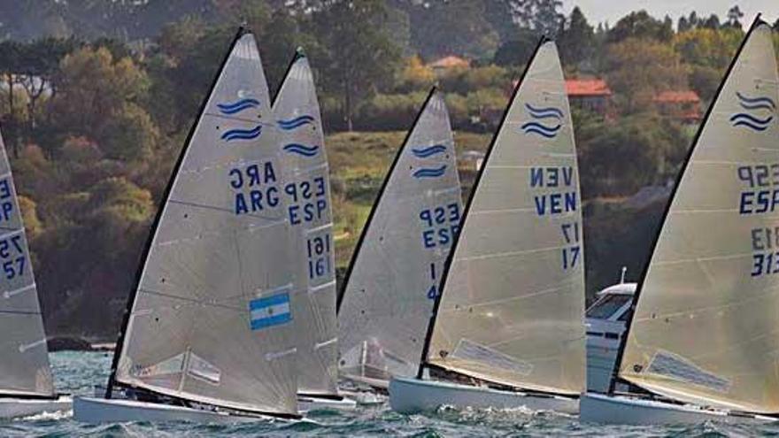 Los barcos, durante la jornada de ayer.