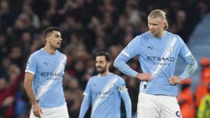 MANCHESTER (United Kingdom), 04/03/2026.- Erling Haaland of Manchester City looks on after conceding the 2-2 goal during the English Premier League match of Manchester City against Nottingham Forest, in Manchester, Britain, 04 March 2026. (Reino Unido) EFE/EPA/PETER POWELL EDITORIAL USE ONLY. No use with unauthorized audio, video, data, fixture lists, club/league logos, live services or NFTs. Online in-match use limited to 120 images, no video emulation. No use in betting, games or single club/league/player publications