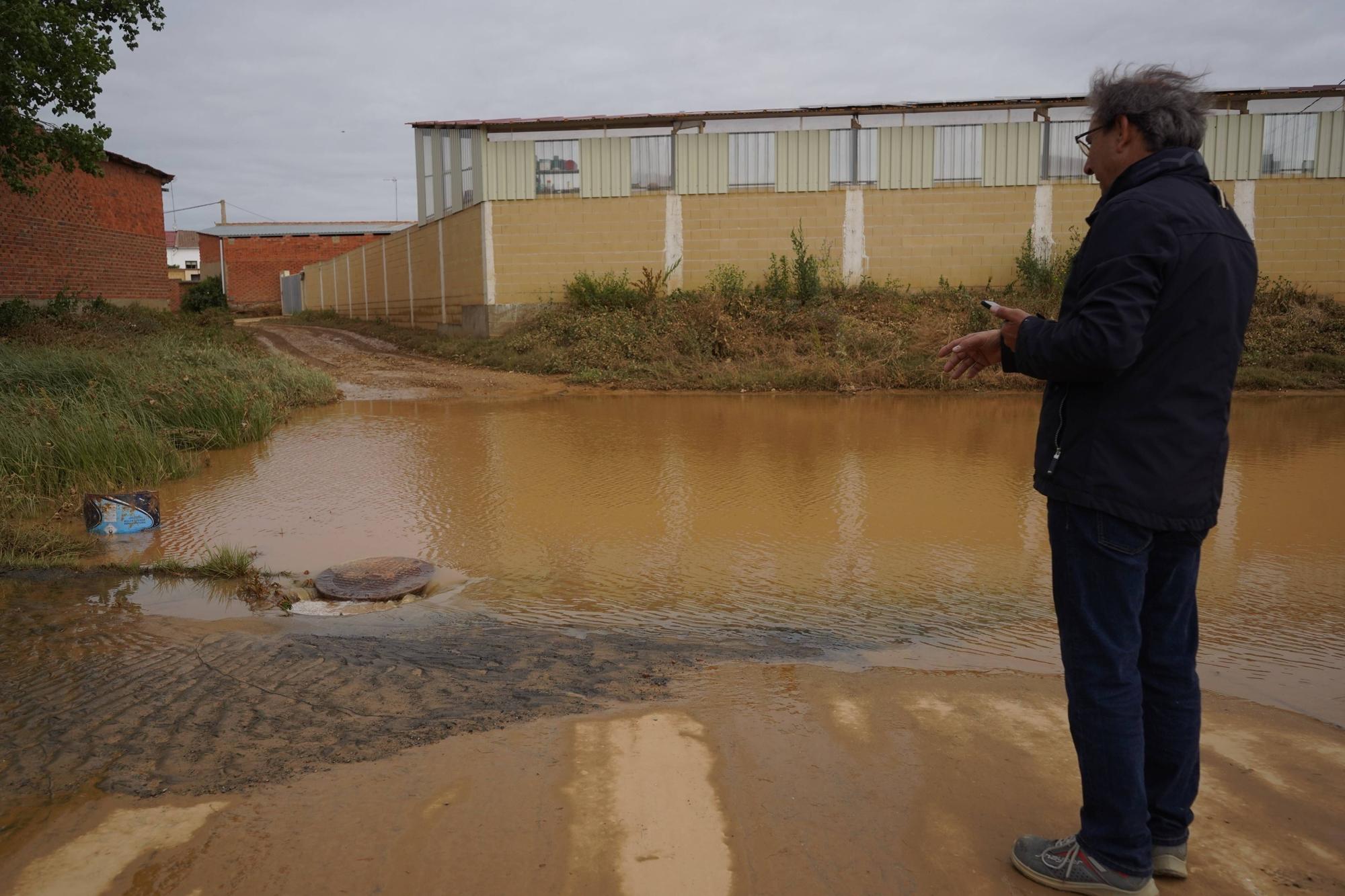Los estragos de la riada en Cerecinos de Campos