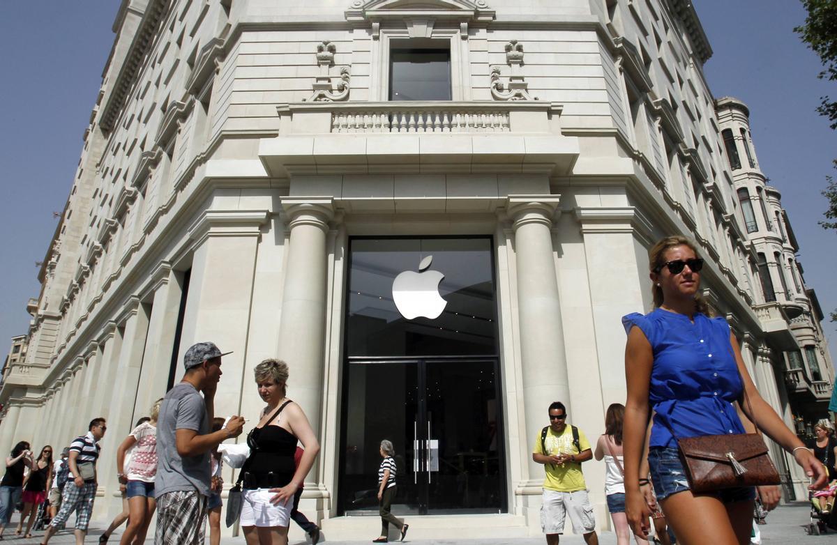 La tienda de Apple en el Paseo de Gracia de Barcelona.