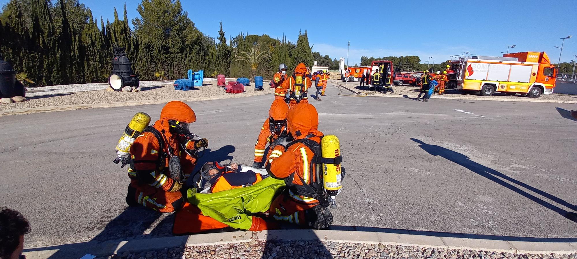 La EMSHI confirma su capacidad de respuesta ante graves emergencias con el simulacro en la potabilizadora La Presa